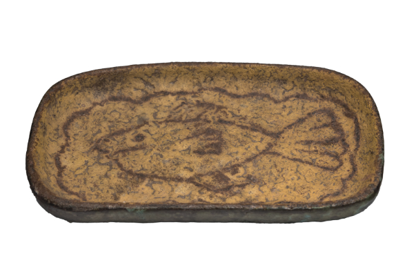 ceramic platter with fish motif