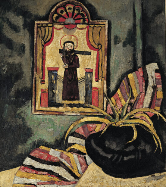 Marsden Hartley (1877-1943), El Santo, 1919. Oil on canvas, 36 × 32 in. Collection of the New Mexico Museum of Art. Gift of the artist, 1919 (523.23P).