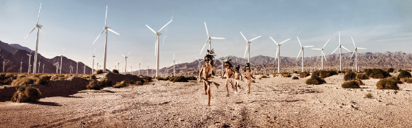 Evolvers, 2019. Archival pigment photograph. 19 × 61 inches. Collections of the Autry Museum, Birmingham Museum of Art, Hood Museum, Nerman Museum of Contemporary Art, Peabody Essex Museum, Virginia Museum of Fine Art, and Williams Museum of Art.