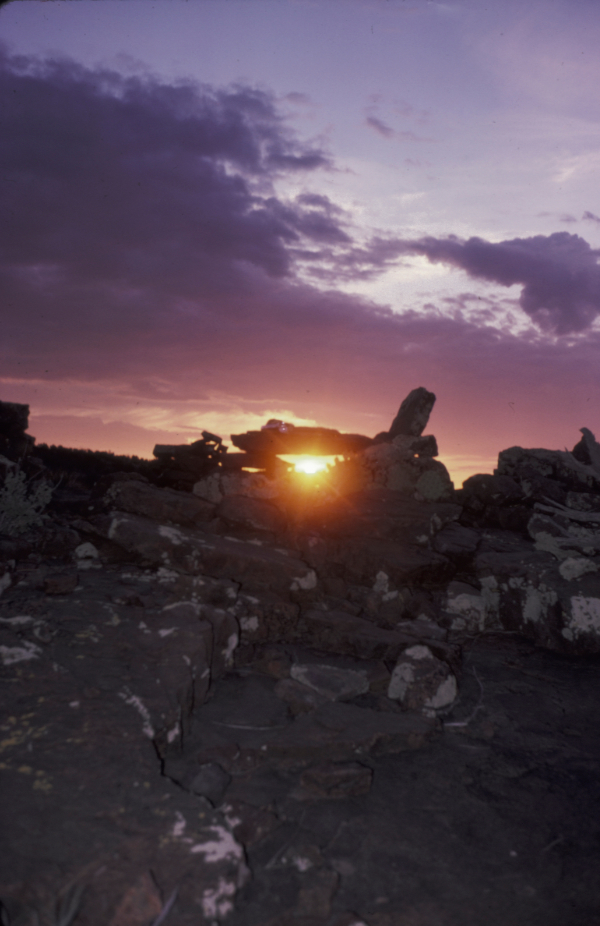 View of the summer solstice sunrise