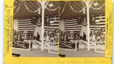 A display of american flags. [gen-ai]