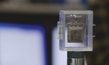 A copper medallion found at Coronado Historic Site was one of the items examined with confocal X-Ray fluorescence (XRF) technology by scientists at Los Alamos National Laboratory.