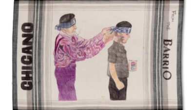 Unidentified Artist, Chicano Beauty from the Barrio, date unknown. 15 1/2 × 16 in. National Hispanic Cultural Center Art Museum Permanent Collection, 2019.30.130. Photo by Addison Doty.