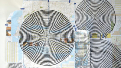 Abstract artwork made of various circles
